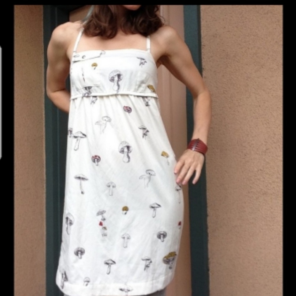 Anthropologie Lilka Mushroom Chemise Dress